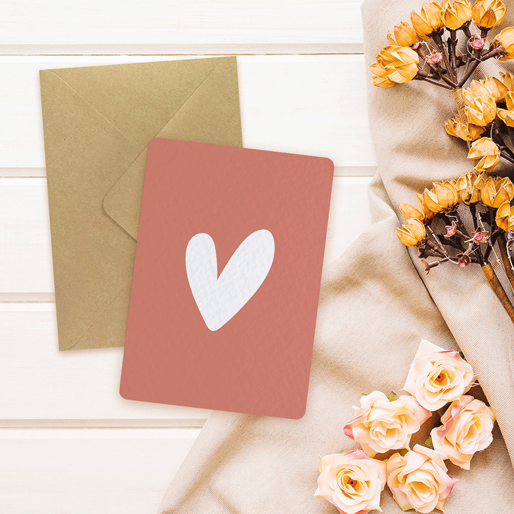 maison-joliette-c-ur-rose-postkarte-mit-kraft-umschlag image 4