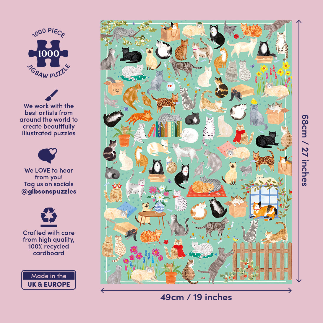 gibsons-it-s-a-cat-s-life-puzzle-1000-teile-katzen image 4