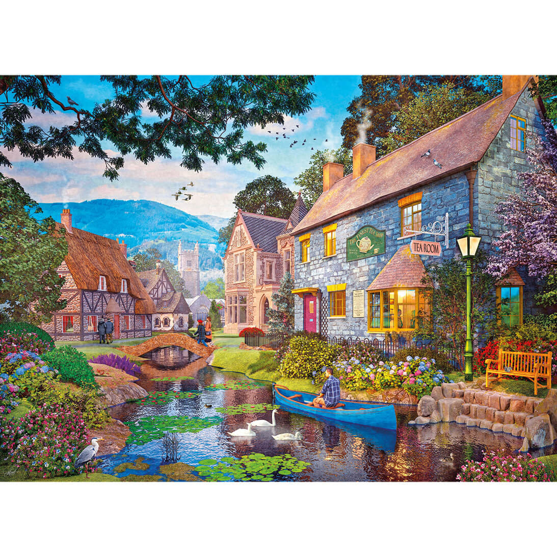 gibsons-tea-on-the-river-puzzle-500-teile-fluss image 4