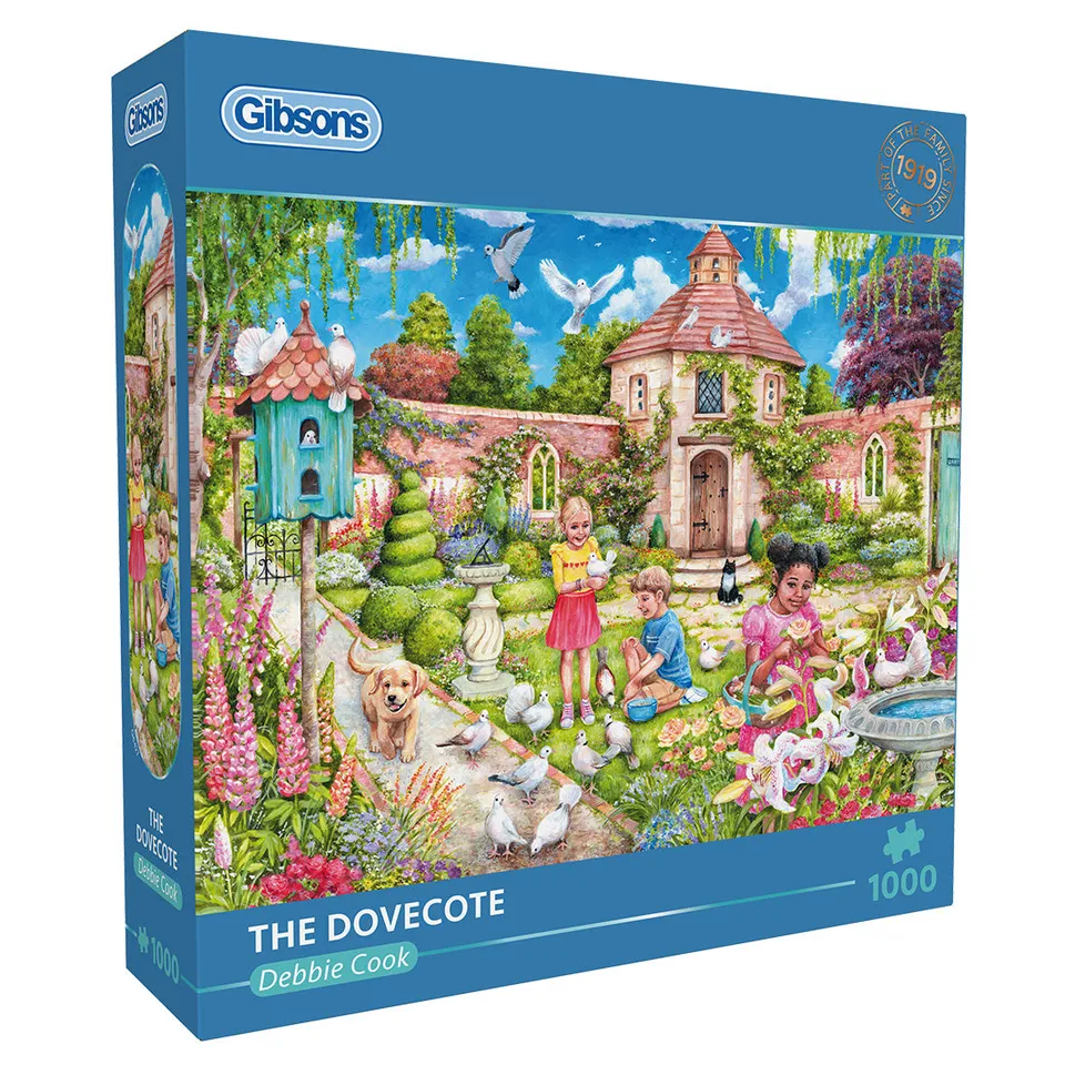 gibsons-the-dovecote-1000-teile-puzzle-garten-tauben image 1