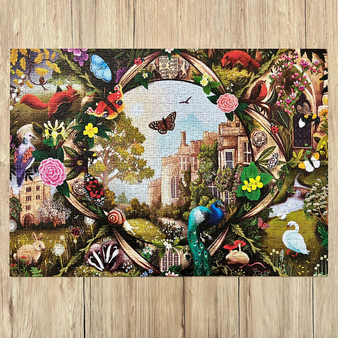 gibsons-haddon-hall-puzzle-1000-teile-garten-pfau image 7