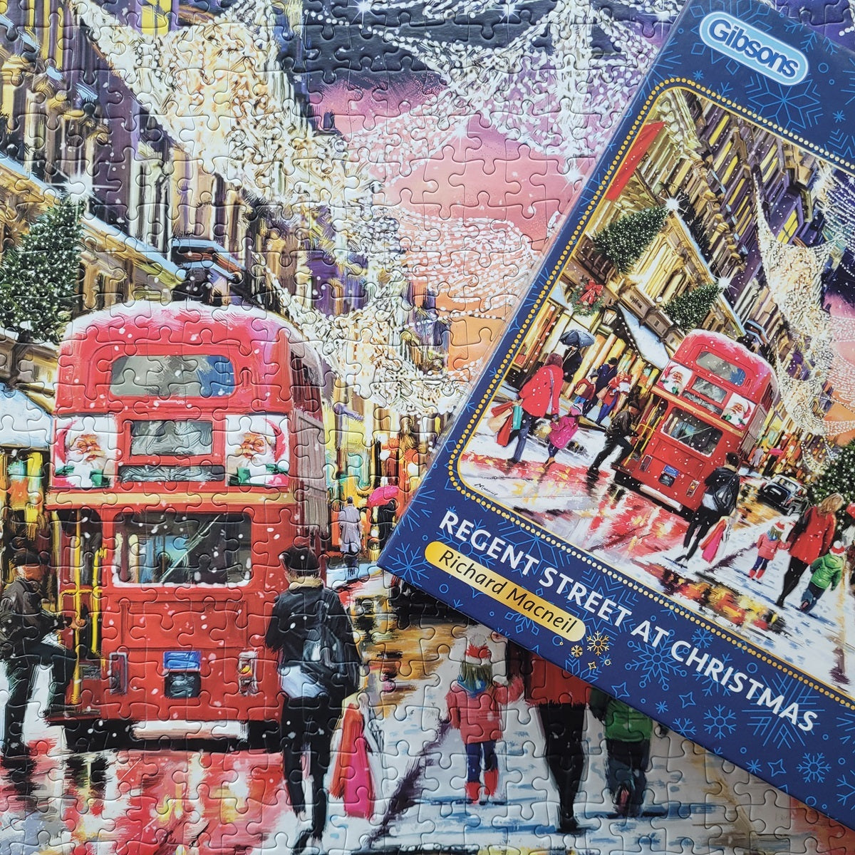 gibsons-regent-street-at-christmas-1000-teile-puzzle-weihnachten image 3