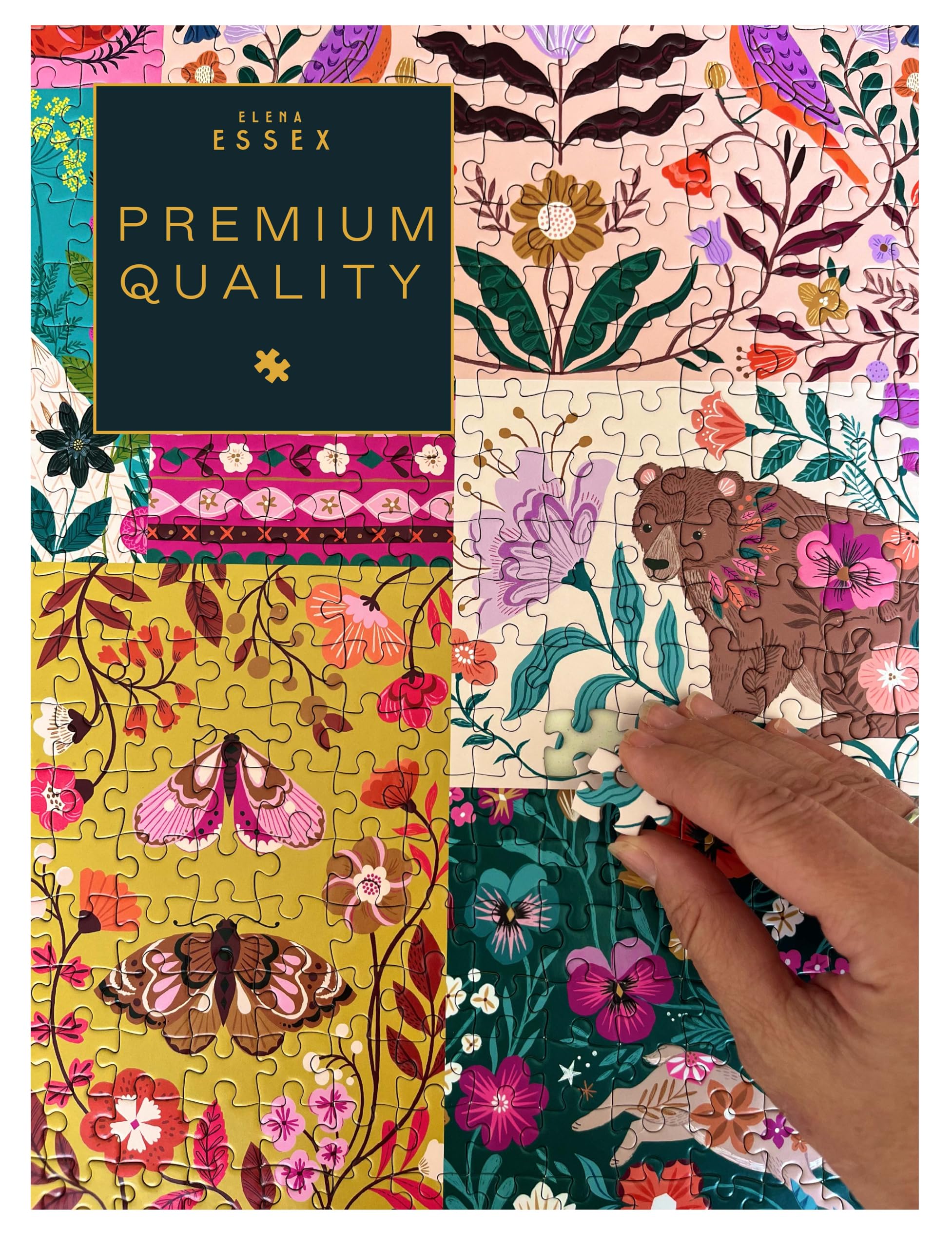elena-essex-patchwork-puzzle-1000-teile-tier-vogel-blume-70x50 image 5