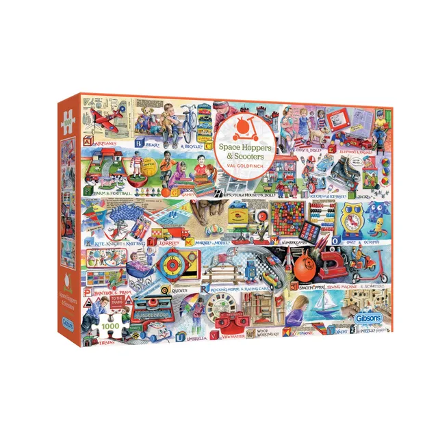gibsons-traditional-space-hoppers-puzzle-1000-retro image 1