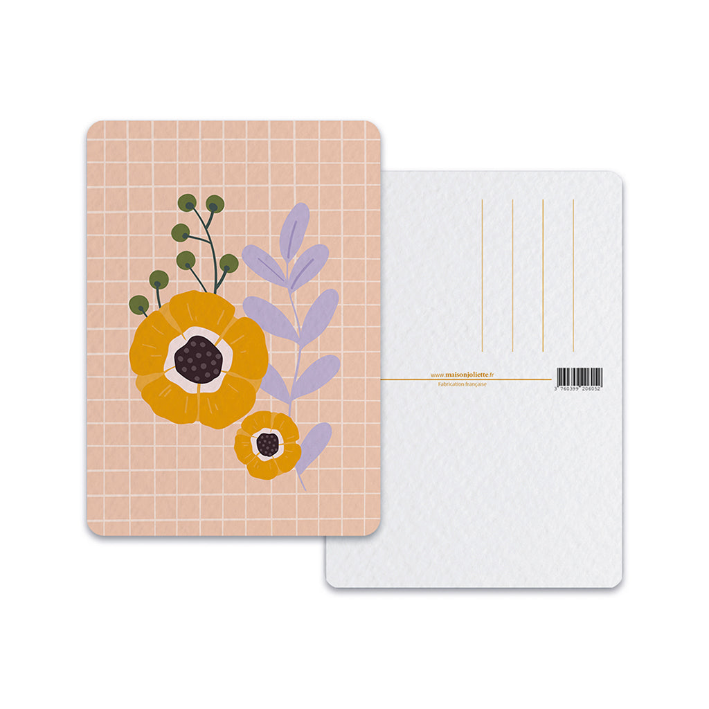 maison-joliette-l-atelier-fleurs-postkarte-mit-umschlag-blumen image 2