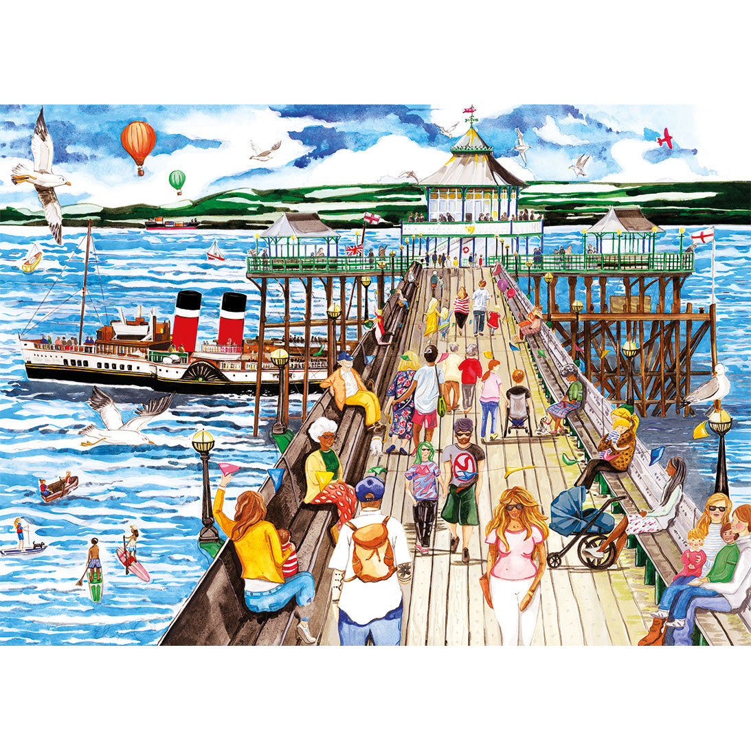 gibsons-traditional-clevedon-pier-puzzle-1000-teile-meer image 4