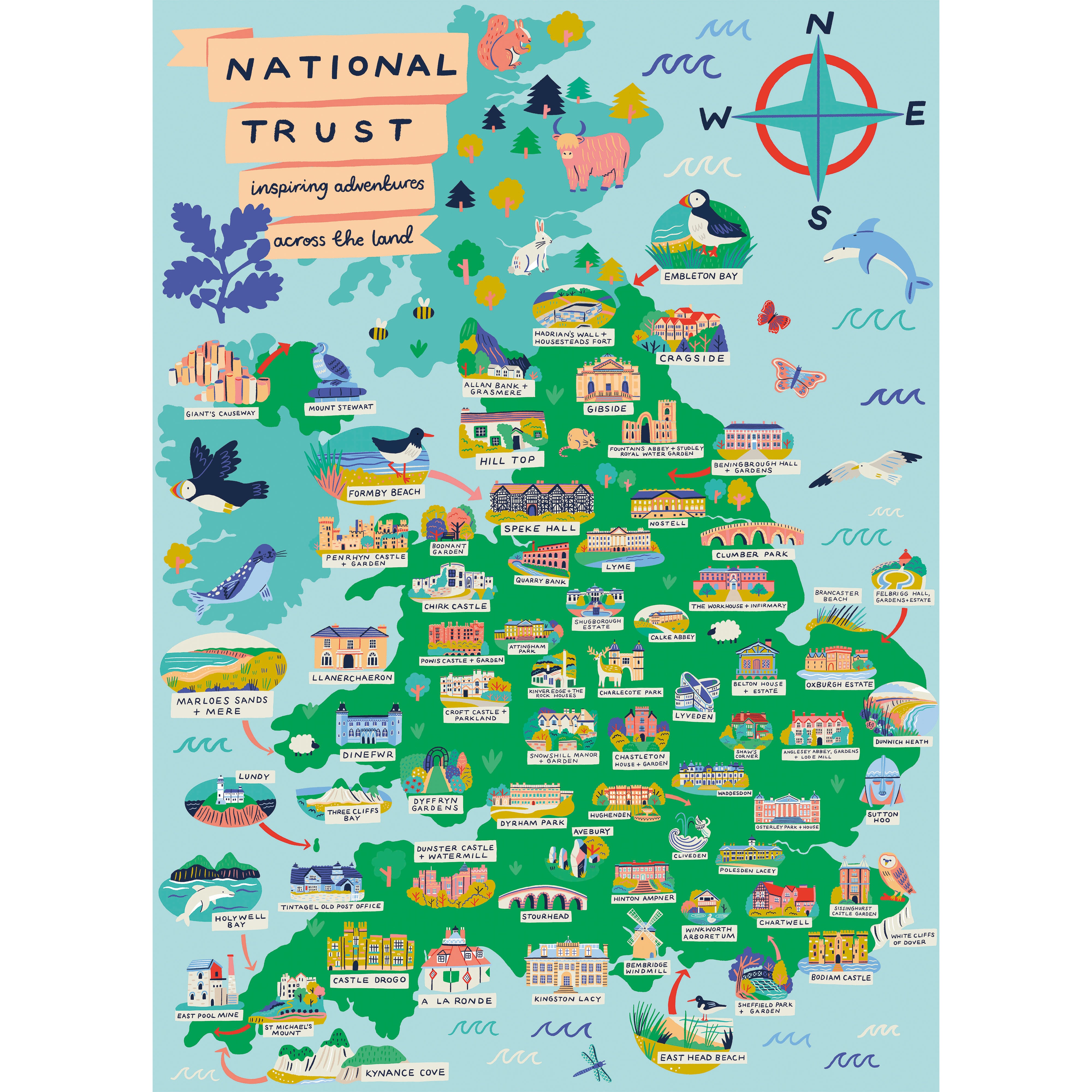 gibsons-national-trust-across-the-land-puzzle-1000-teile-karte image 6