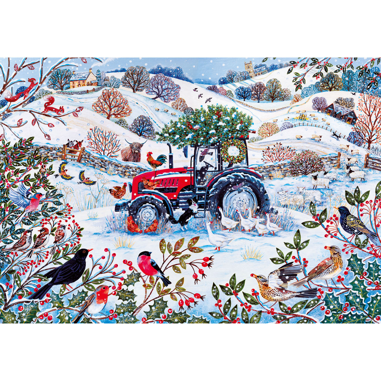 gibsons-festive-farm-250-xl-teile-puzzle-weihnachten image 7