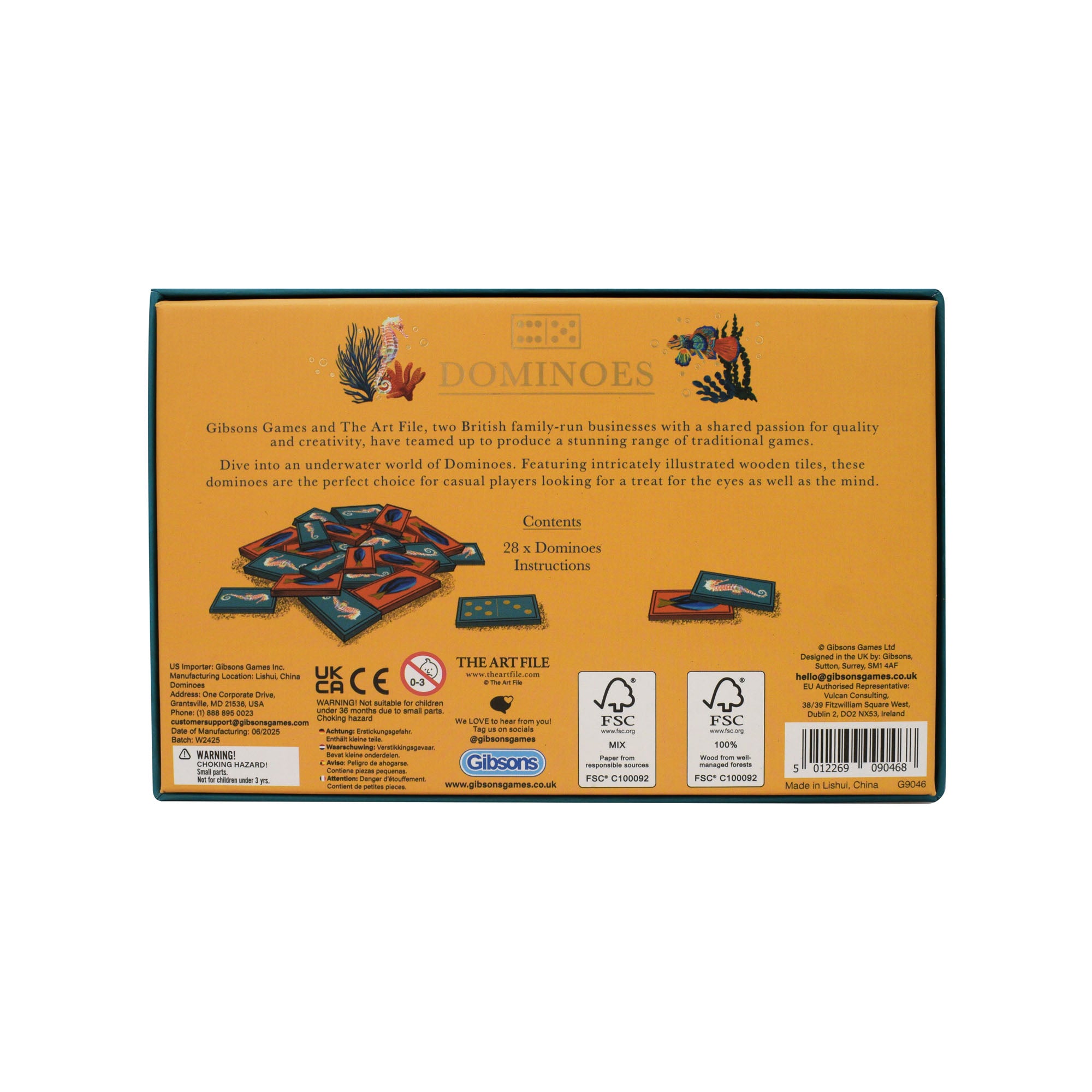 gibsons-the-art-file-dominoes-domino-spiel-28-steine image 5