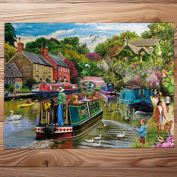 gibsons-traditional-river-retreat-puzzle-1000-teile-flussboot image 2