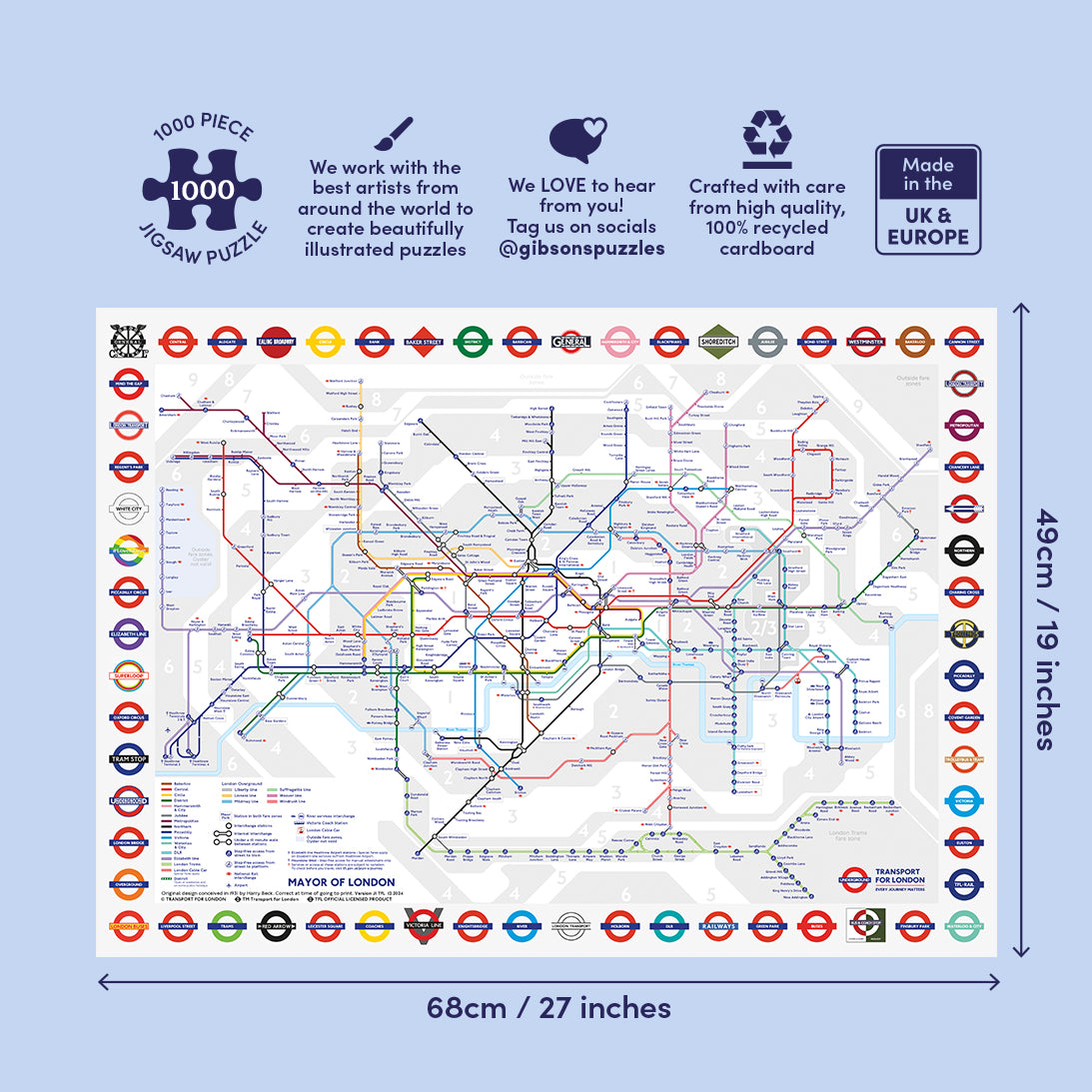 gibsons-tfl-london-tube-map-puzzle-1000-teile-karte image 4
