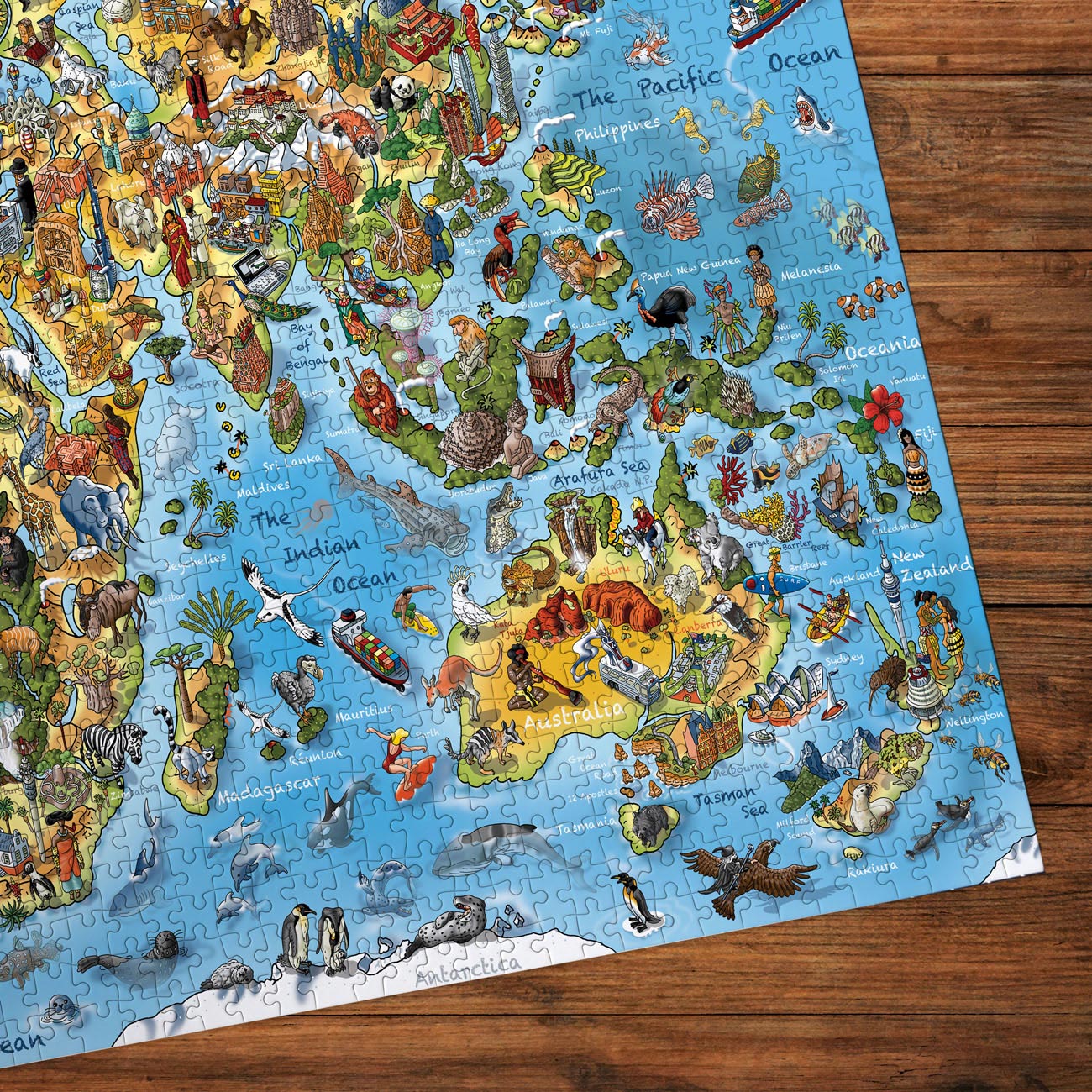 gibsons-epic-earth-puzzle-1000-teile-weltkarte-braun image 3