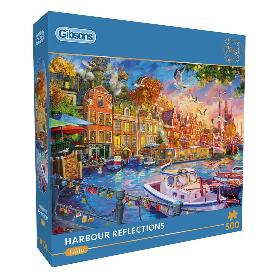 gibsons-harbour-reflections-puzzle-500-teile-hafen image 1