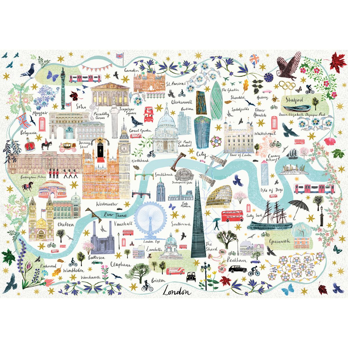 gibsons-map-of-london-puzzle-1000-teile-stadtplan-london image 4