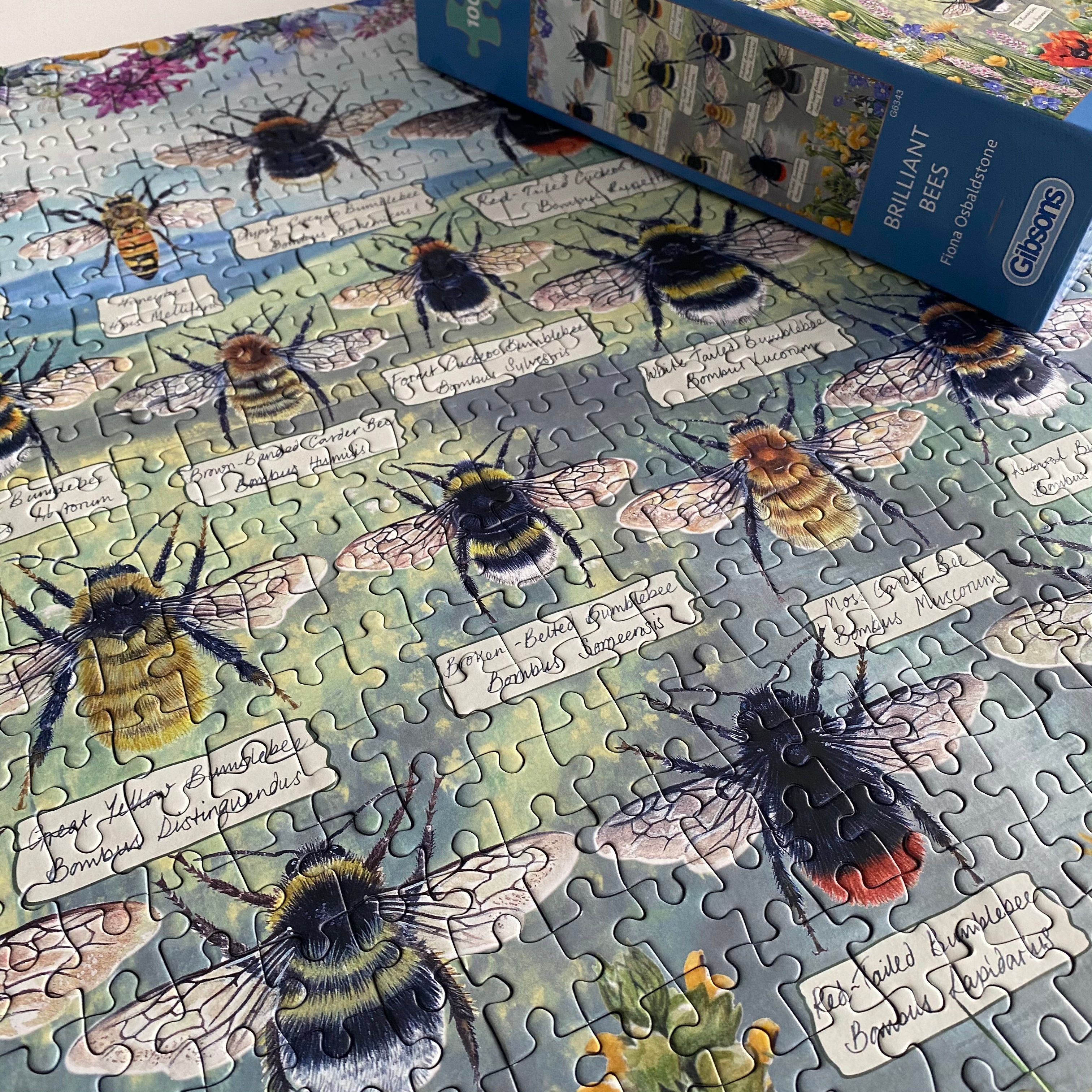 gibsons-brilliant-bees-puzzle-1000-teile-bienen image 2
