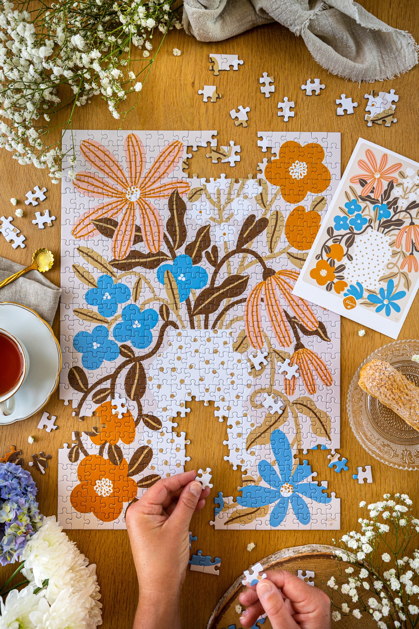 maison-joliette-puzzles-500-teile-myosotis-capucine-blumen image 5