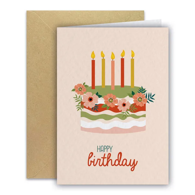 maison-joliette-birthday-cake-gru-karte-a6-mit-umschlag image 1