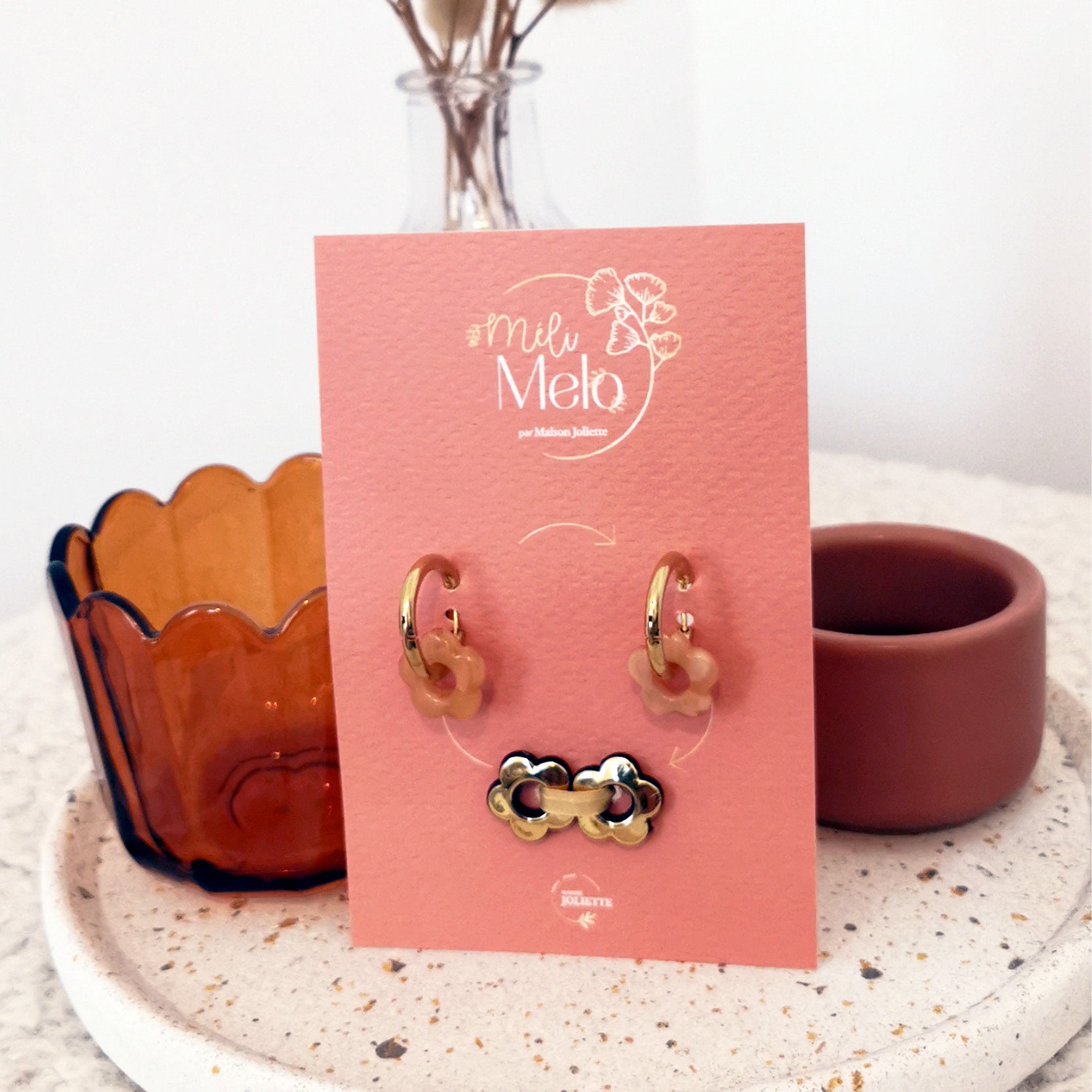 maison-joliette-m-li-m-lo-fleurette-ohrringe-pfirsich-3in1 image 3