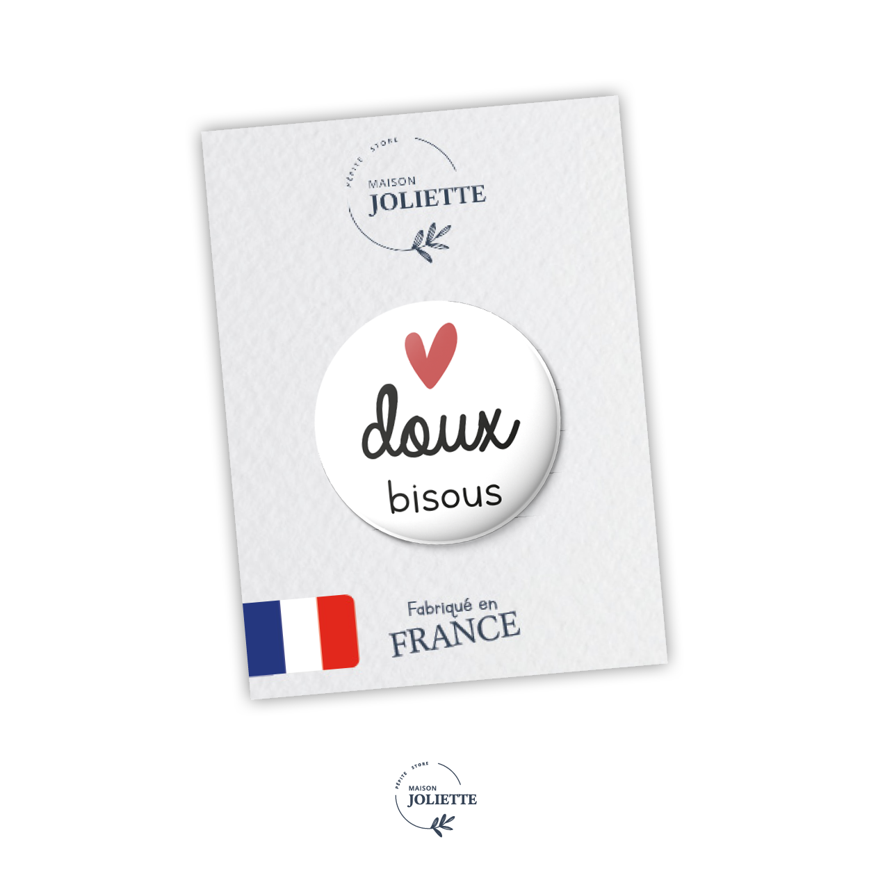 maison-joliette-love-doux-bisous-button-32-mm-matt-anstecker image 2