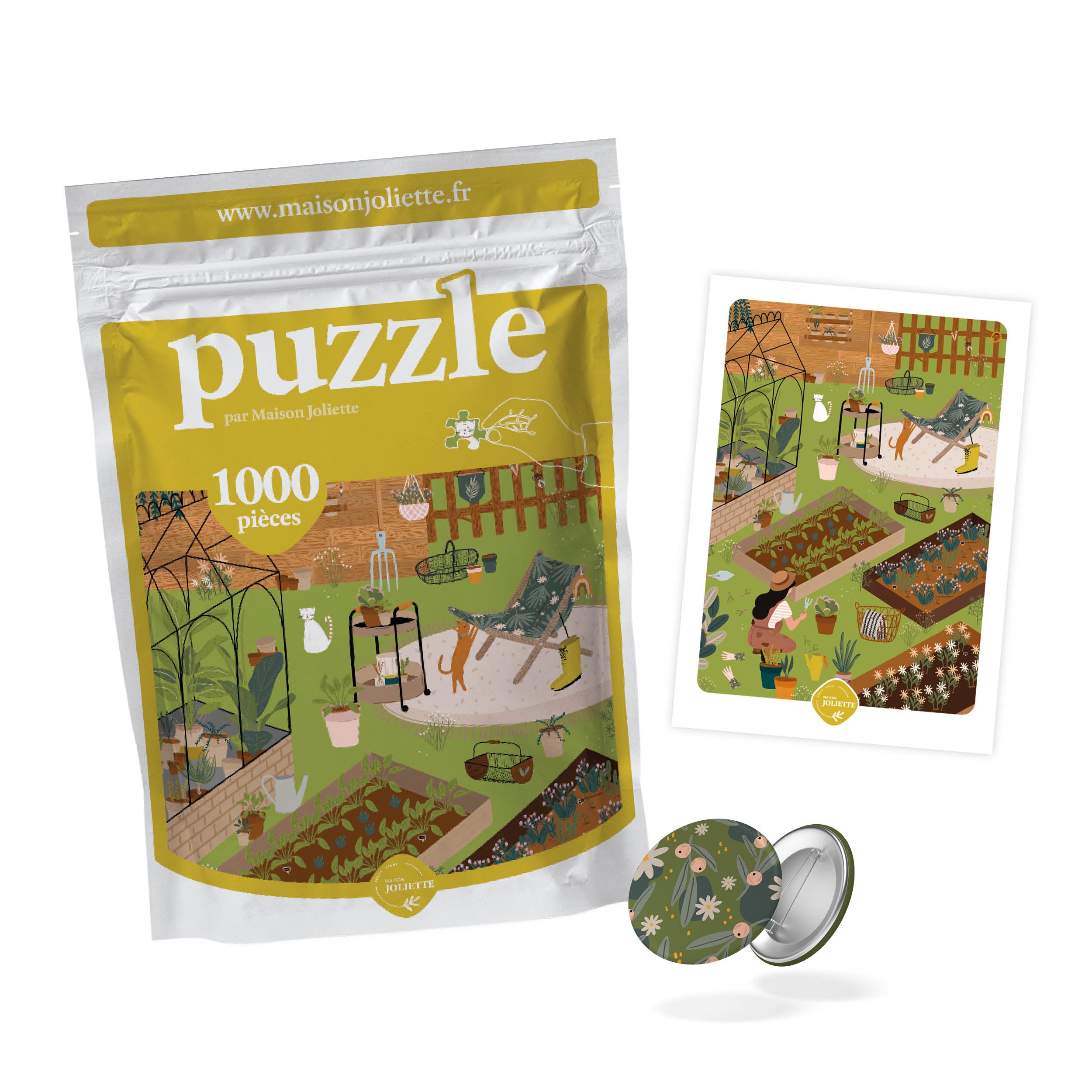 maison-joliette-jardin-secret-puzzle-1000-teile-mit-badge-karte image 1