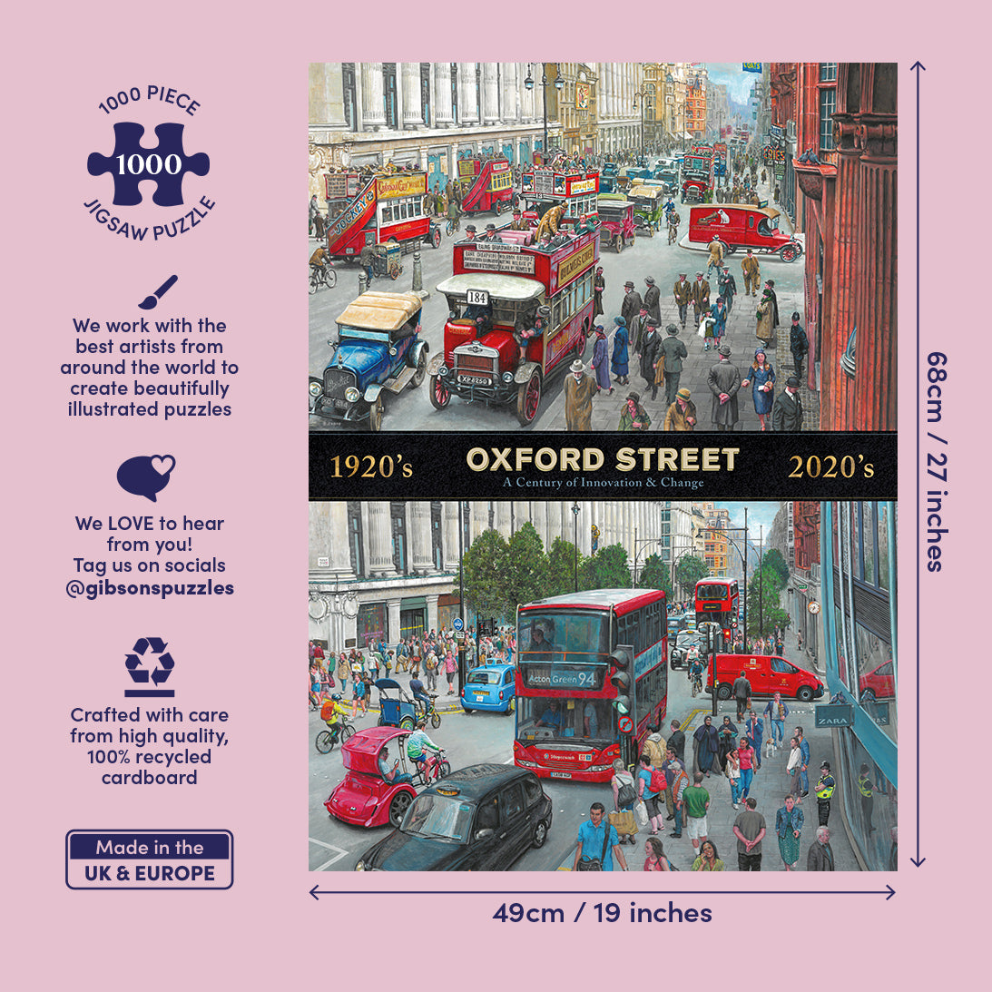gibsons-oxford-street-through-the-decades-puzzle-1000-teile-london image 4