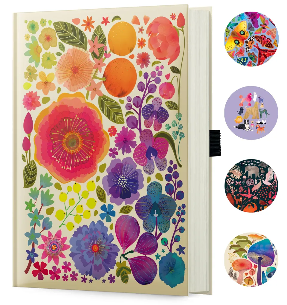 elena-essex-blumen-notizbuch-a5-liniert-goldfolie-box image 1