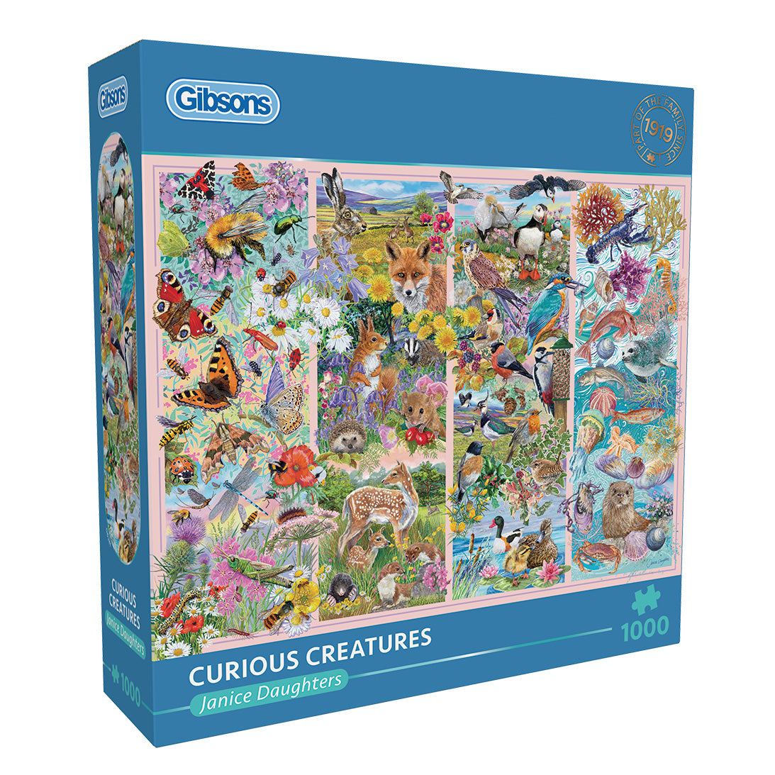 gibsons-curious-creatures-puzzle-1000-teile-tierwelt image 1