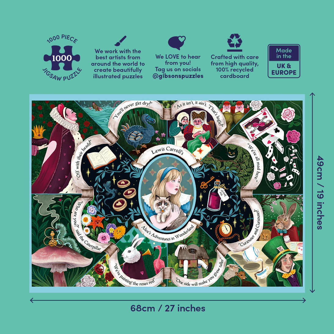 gibsons-alice-s-adventures-in-wonderland-puzzle-1000-m-rchen image 4