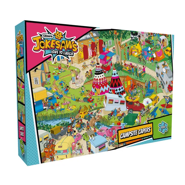 gibsons-jokesaws-campsite-capers-puzzle-1000-teile-lustig image 1