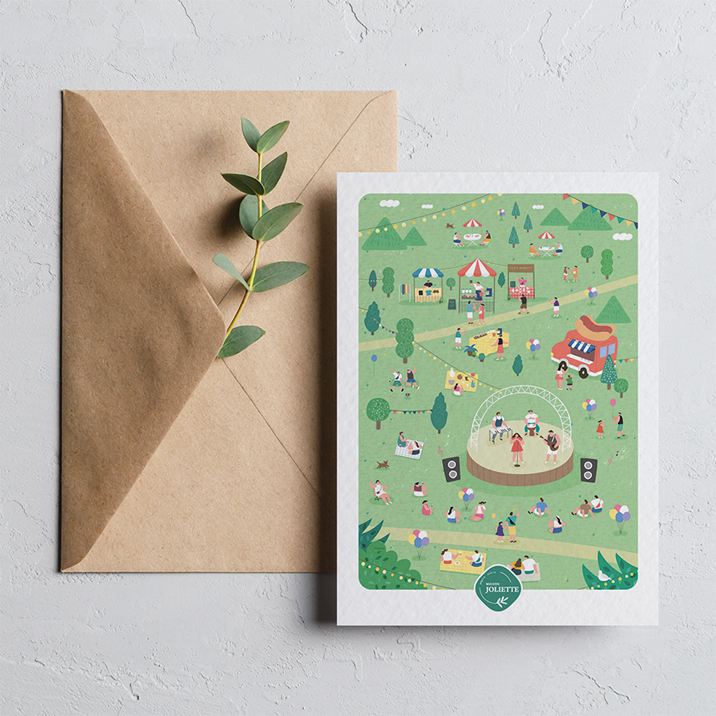 maison-joliette-cartes-postales-postkarte-un-air-de-f-te-mit-umschlag image 3