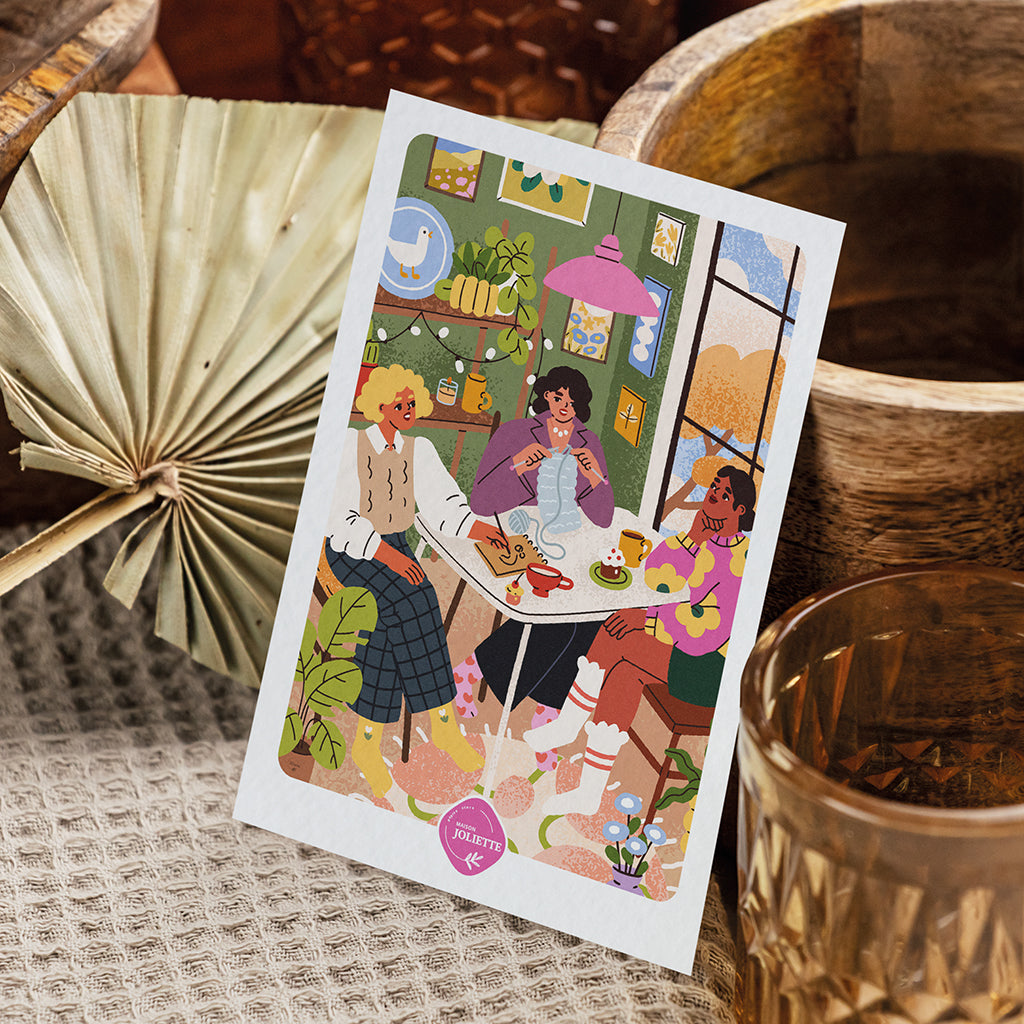 maison-joliette-les-copines-postkarte-mit-kraftumschlag-a6 image 6