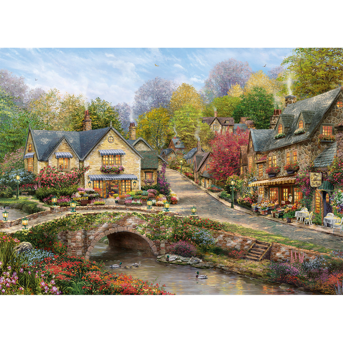 gibsons-summer-cobblestone-village-puzzle-1000-sommer image 4