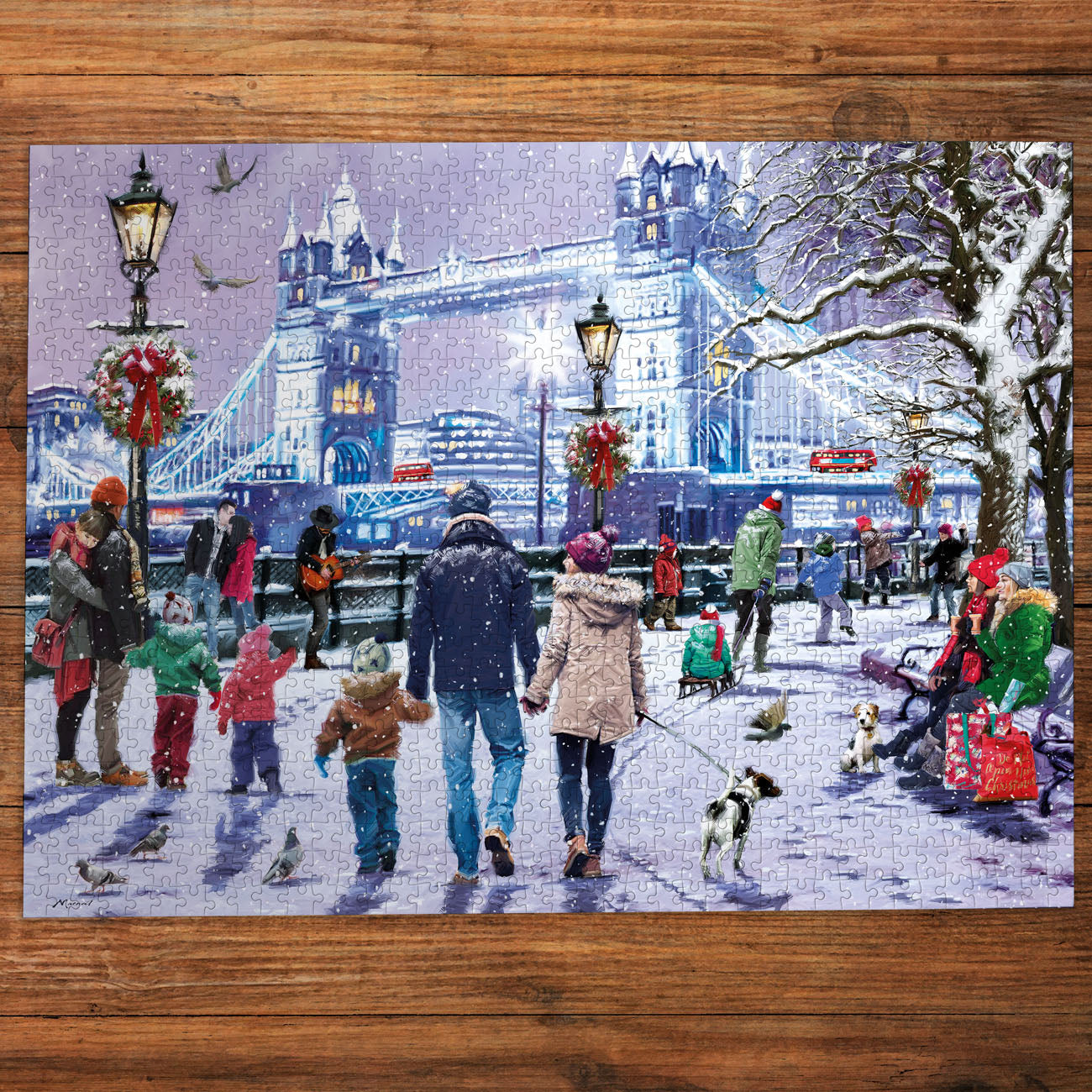 gibsons-tower-bridge-at-christmas-puzzle-1000-teile-winter image 2