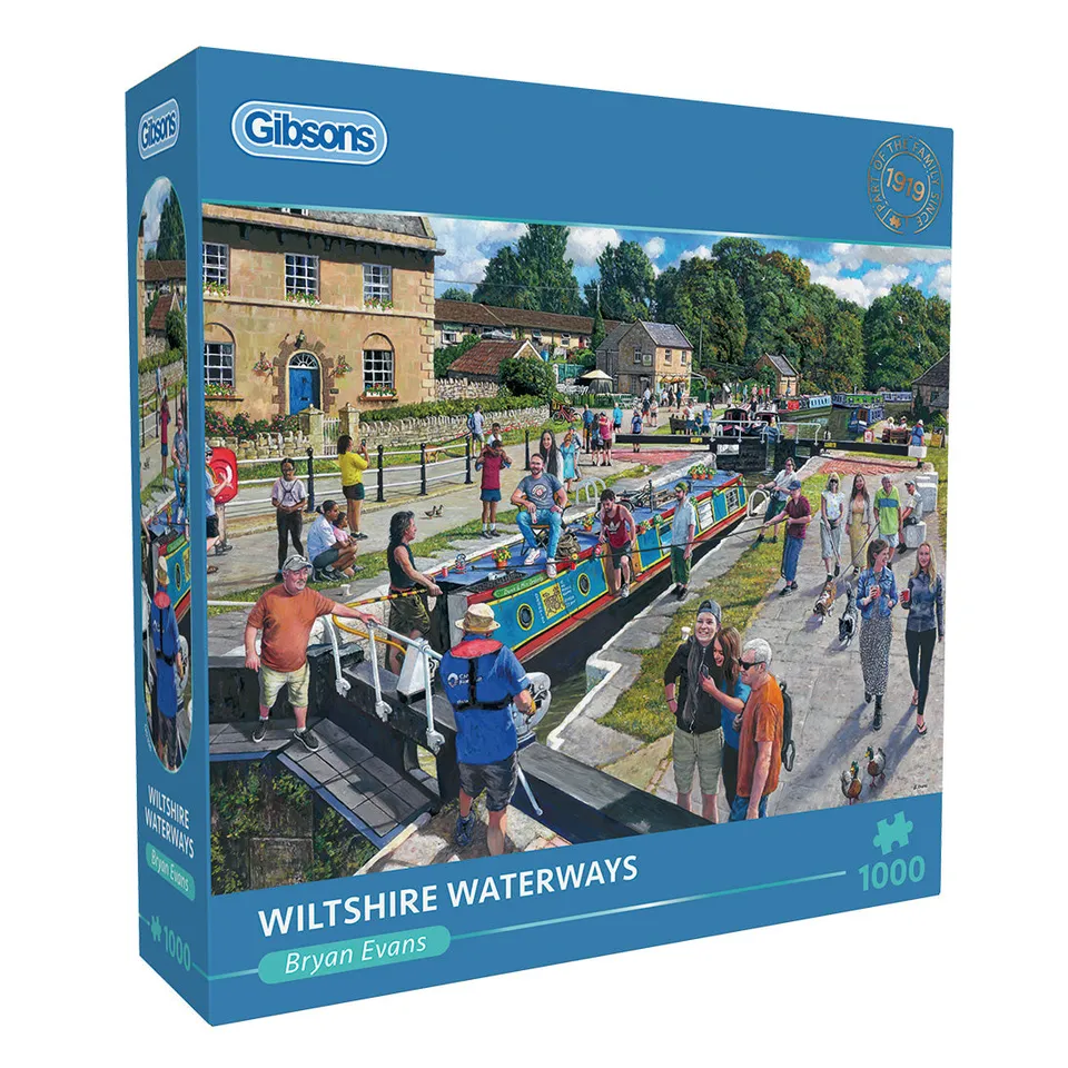 gibsons-wiltshire-waterways-puzzle-1000-teile-kanal image 1