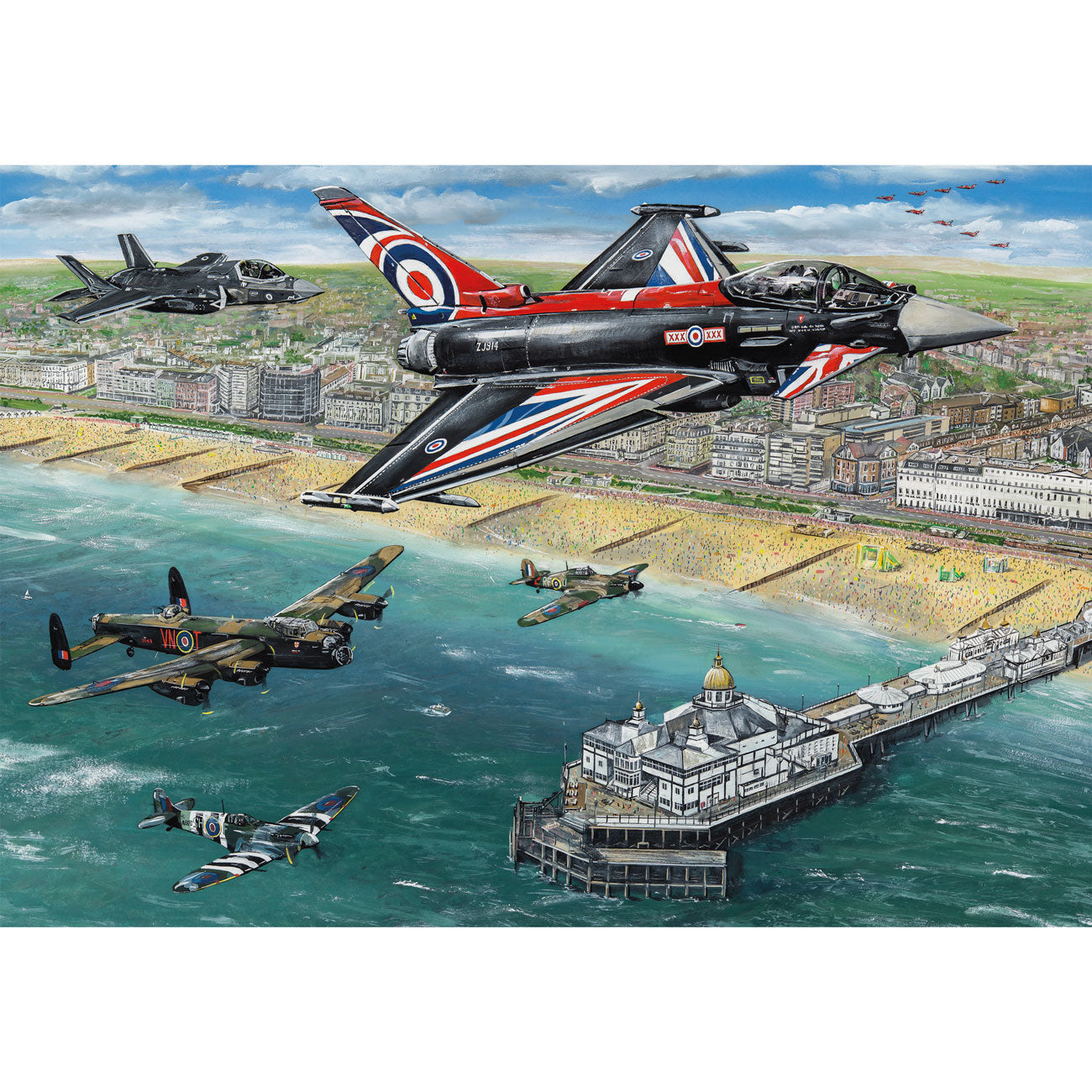 gibsons-airshow-over-eastbourne-500-teile-puzzle-flugzeuge image 4