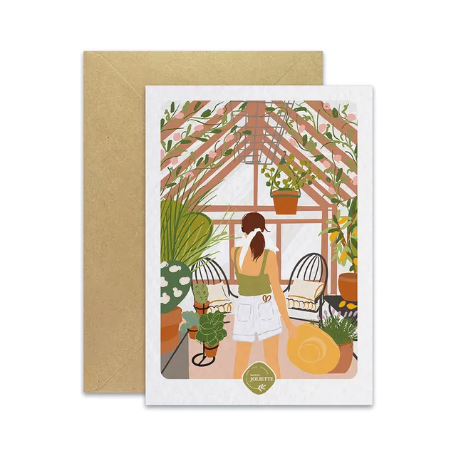 maison-joliette-un-dimanche-postkarte-mit-kraft-umschlag image 1
