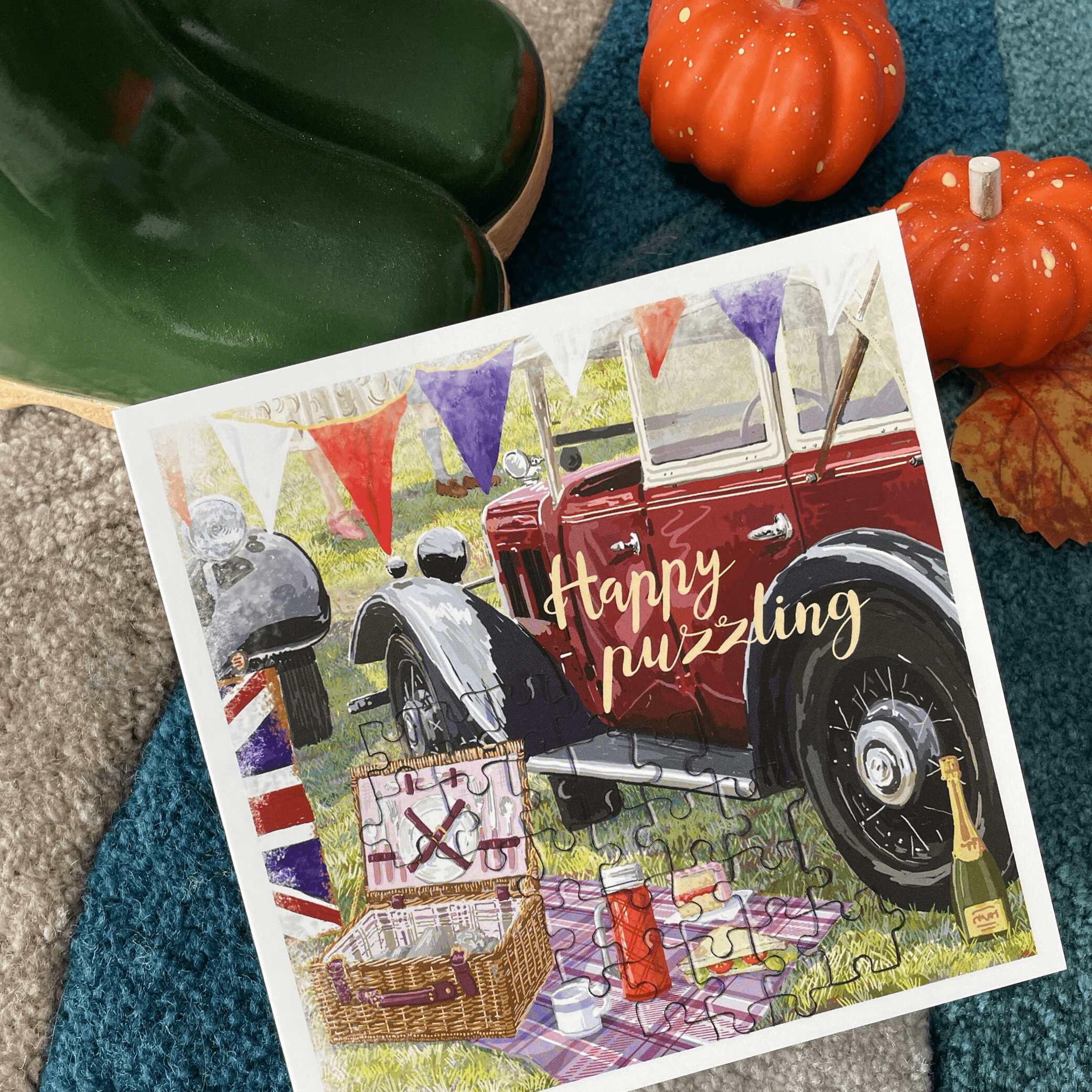 gibsons-vintage-picnic-gru-karte-15x15-cm-janice-daughters image 2