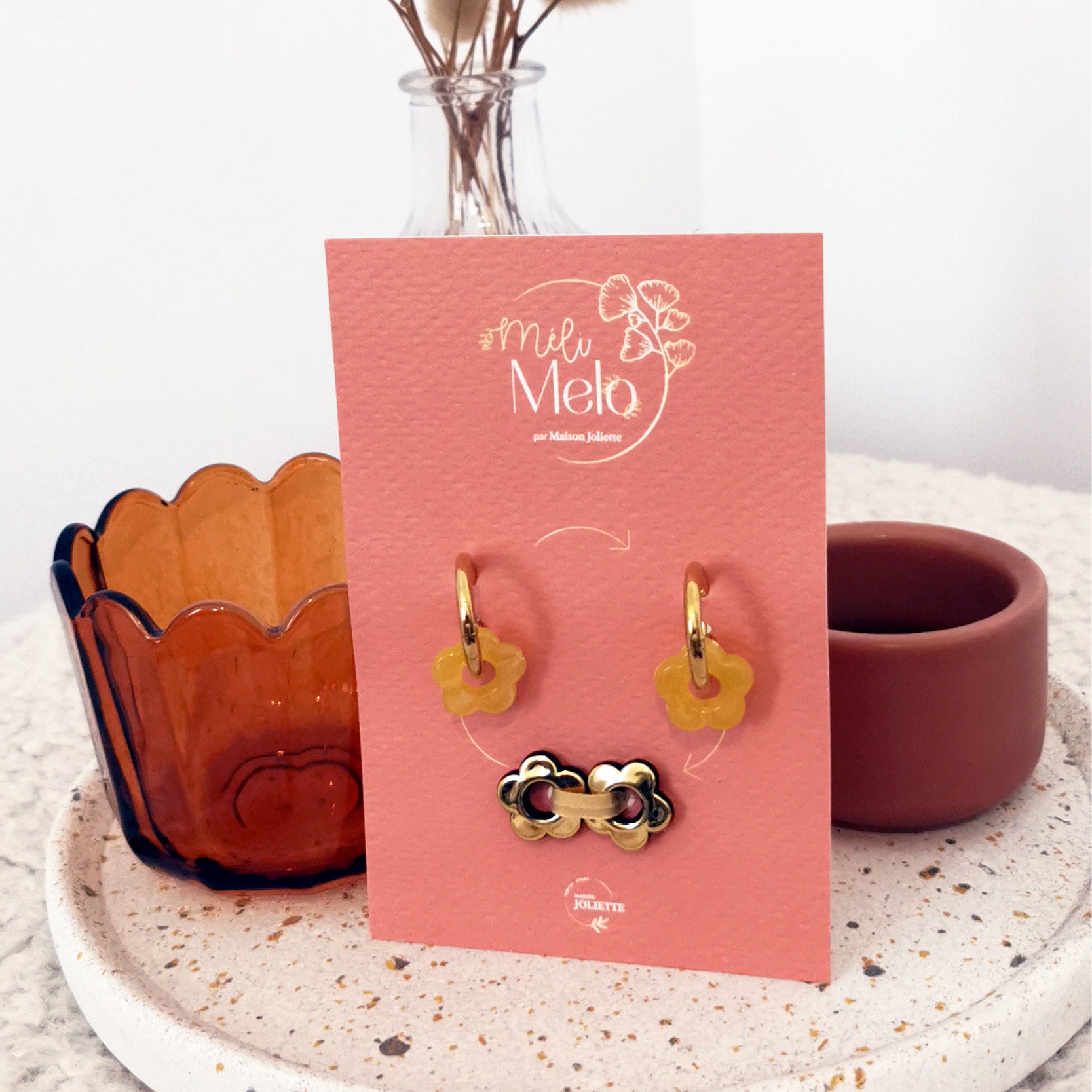 maison-joliette-m-li-m-lo-fleurette-ohrringe-gelb-transparent image 3