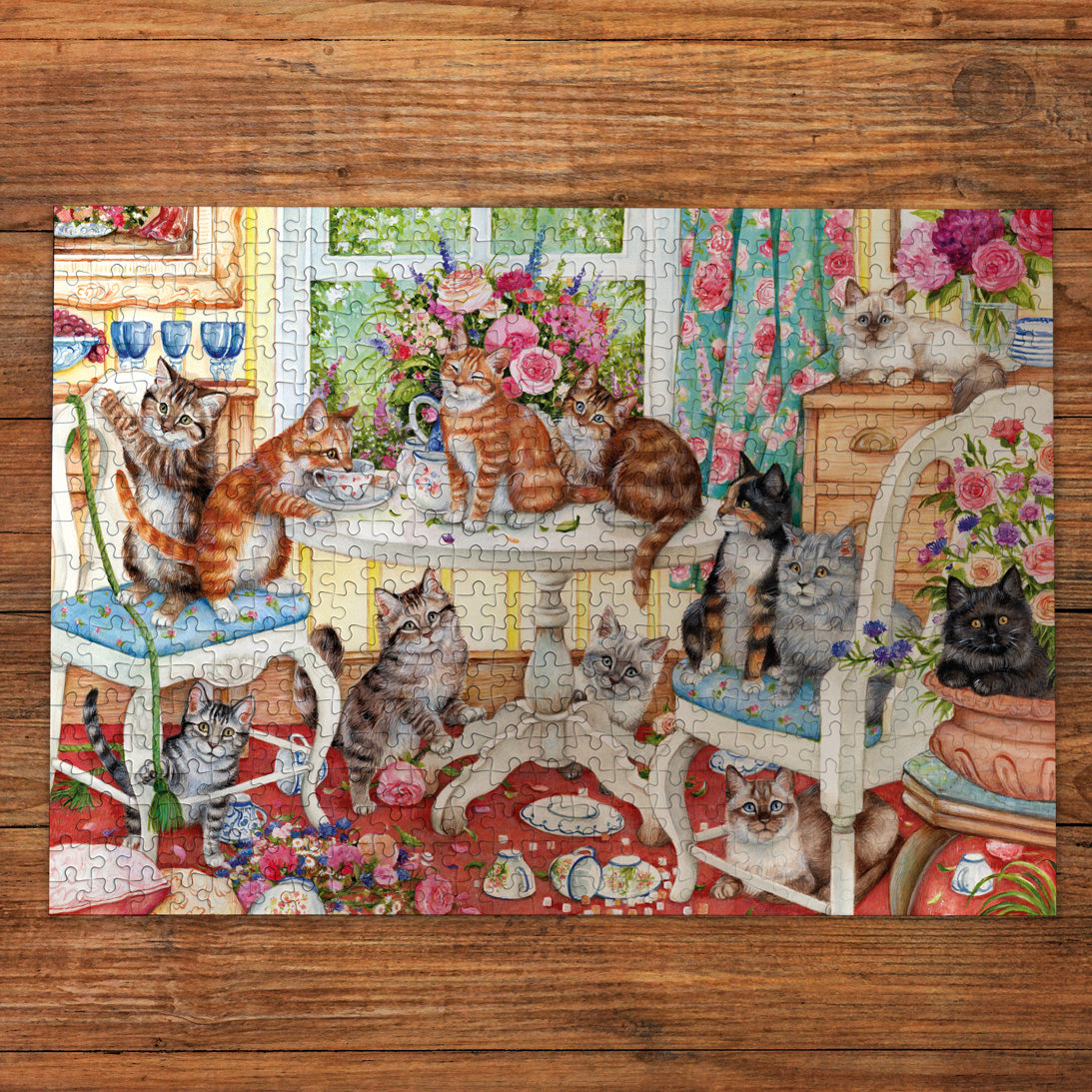 gibsons-tails-from-the-tea-party-puzzle-500-teile-katzen image 2