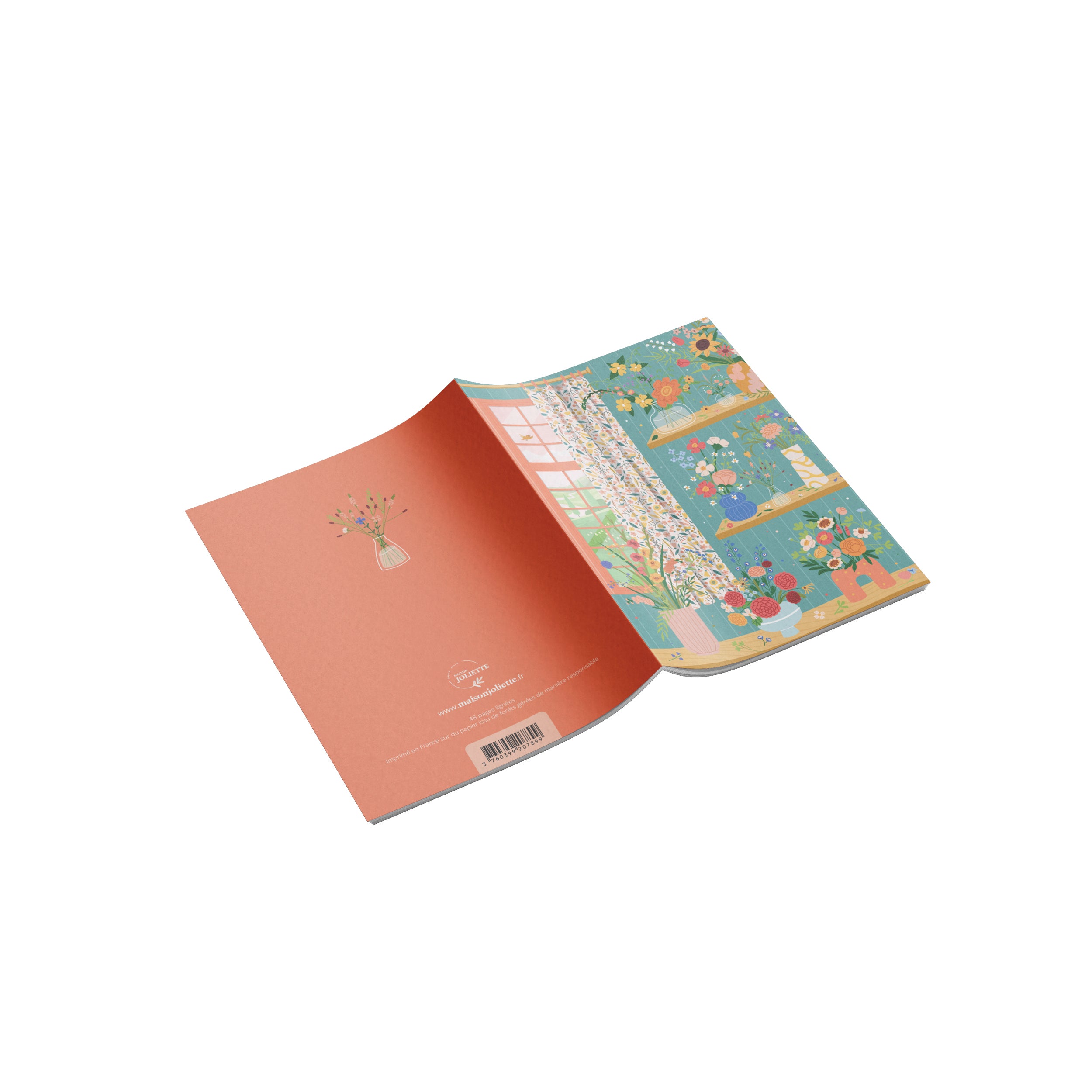 maison-joliette-petit-carnet-a6-flower-addict-notizbuch-liniert image 2