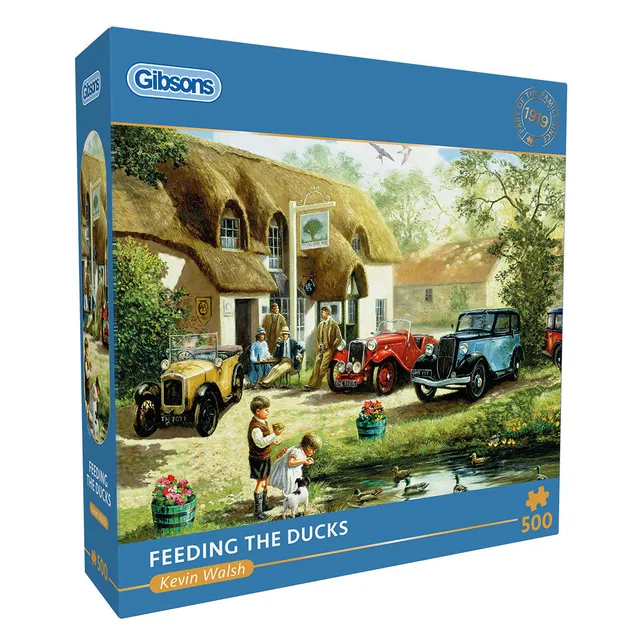 gibsons-feeding-the-ducks-puzzle-500-teile-dorfidylle image 1