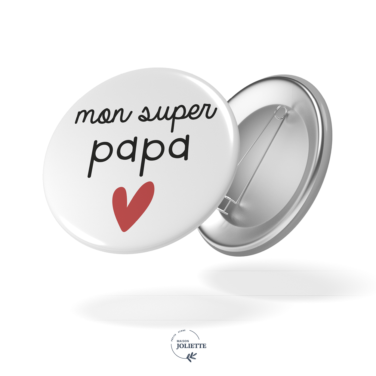maison-joliette-badges-love-mon-super-papa-button-32-mm-matt image 1