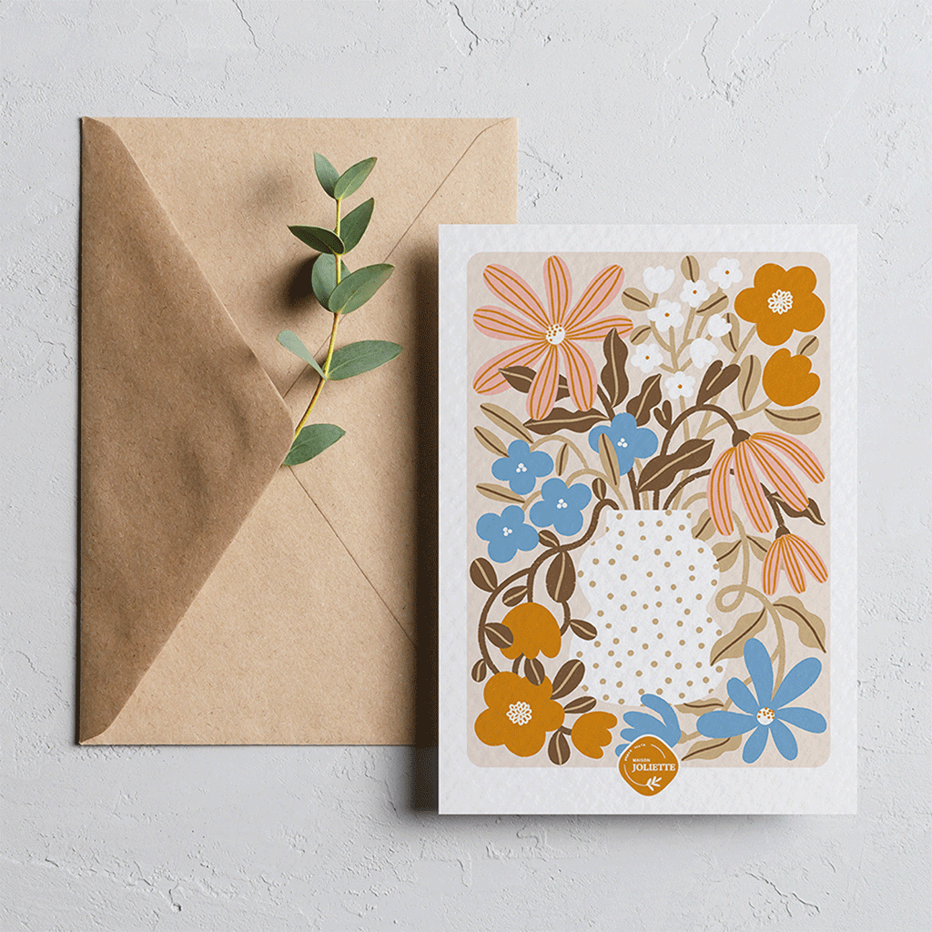 maison-joliette-myosotis-capucine-postkarte-a6-mit-umschlag image 4