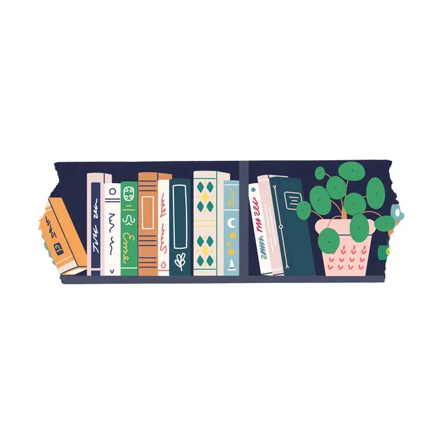 maison-joliette-book-lovers-washi-tape-1-5-cm-x-10-m image 1