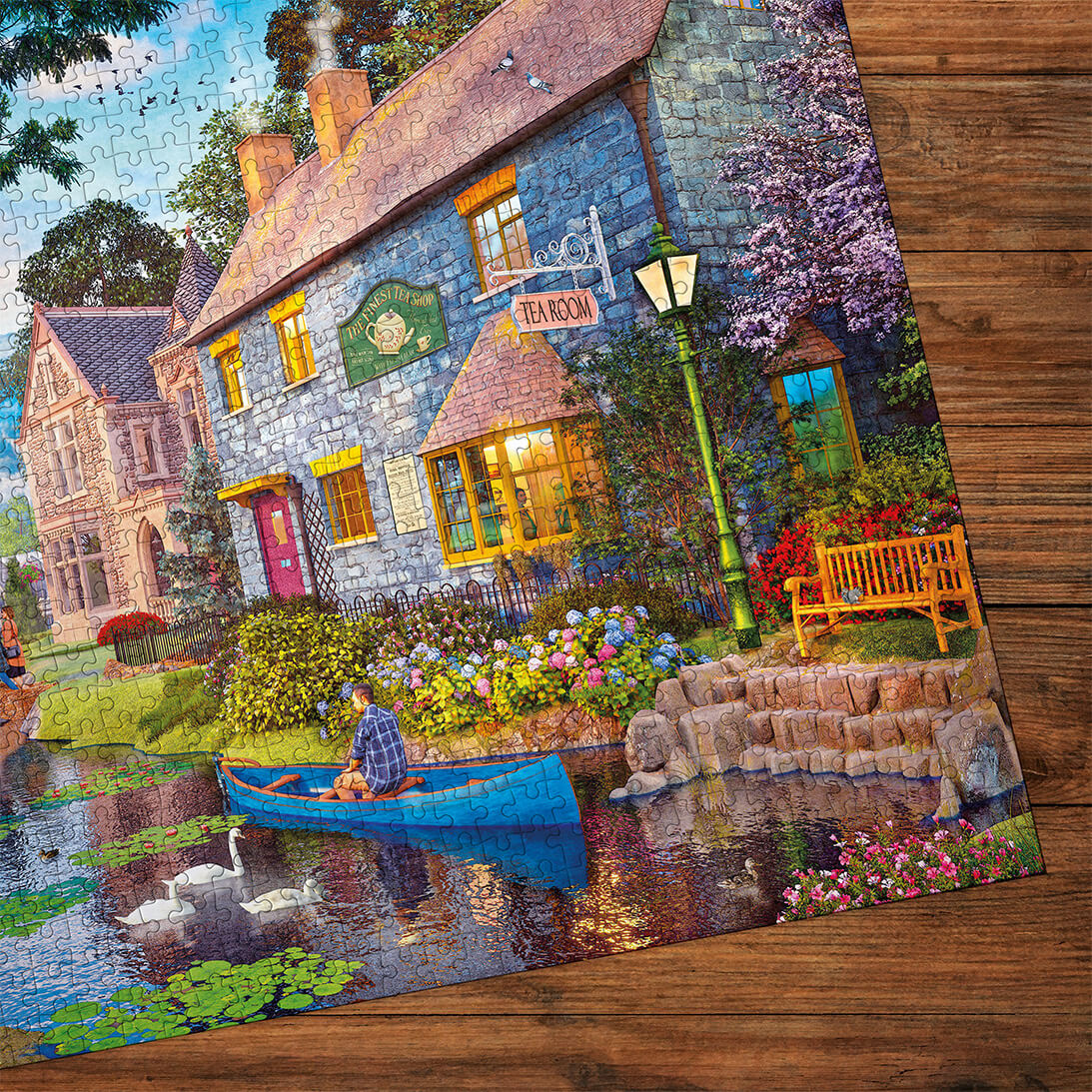 gibsons-tea-on-the-river-puzzle-1000-teile-flusslandschaft image 3