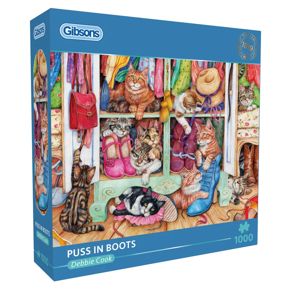 gibsons-puss-in-boots-puzzle-1000-teile-katzen image 1
