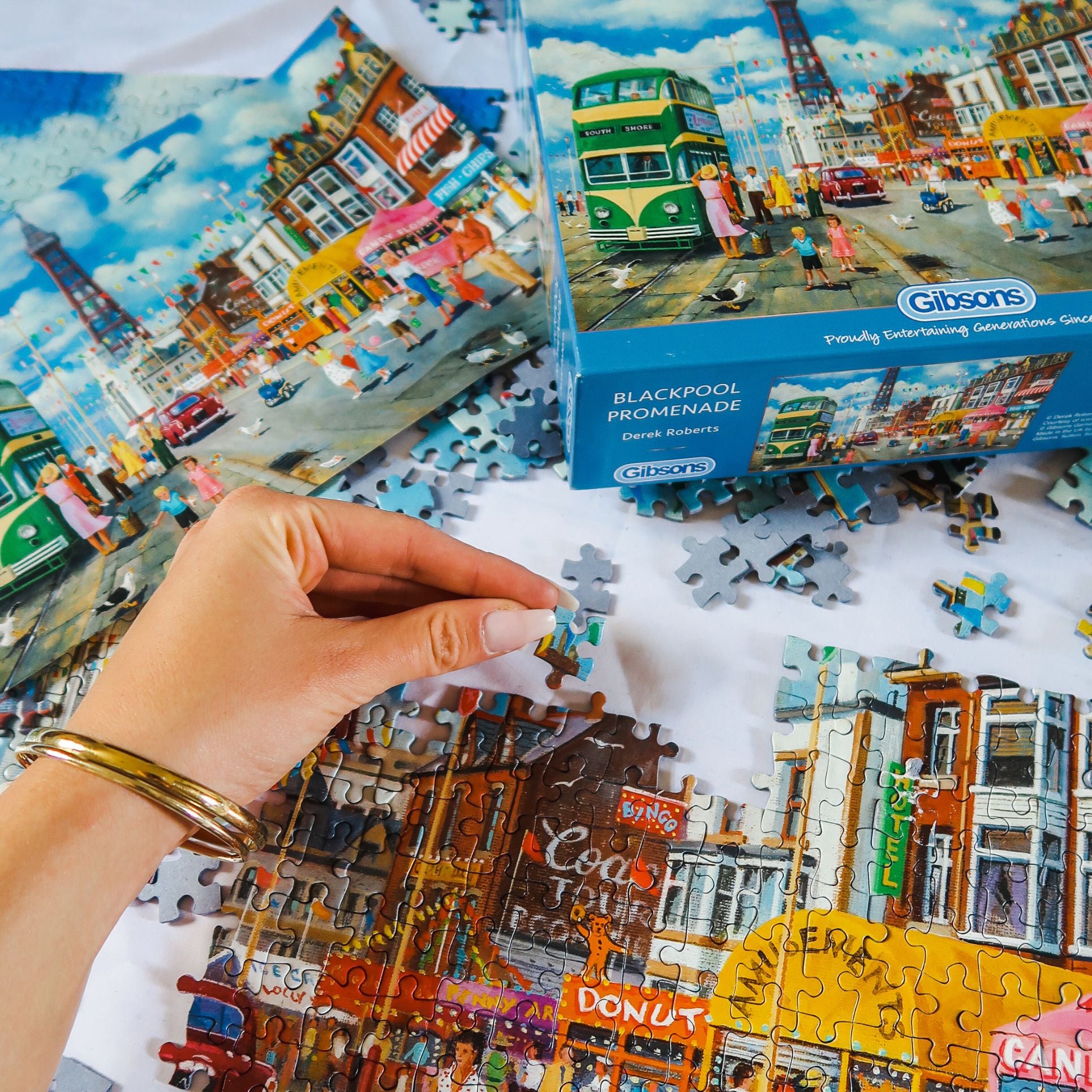 gibsons-blackpool-promenade-puzzle-1000-teile-nostalgie image 2