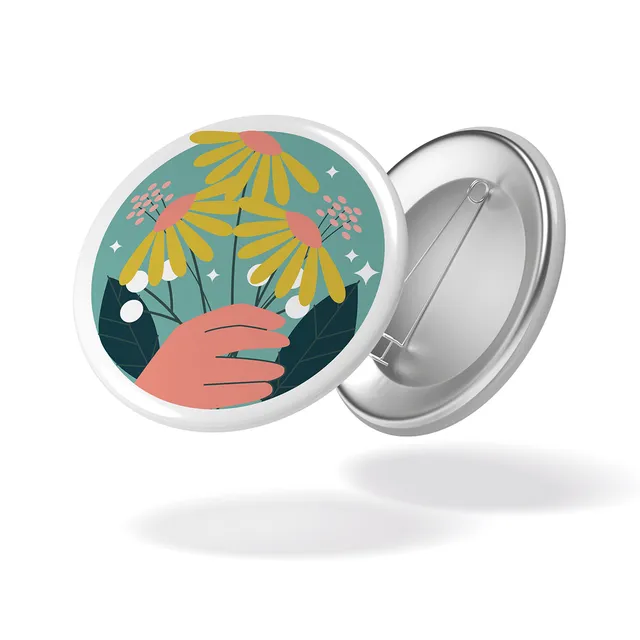 maison-joliette-au-jardin-pissenlits-button-32-mm-matt image 1