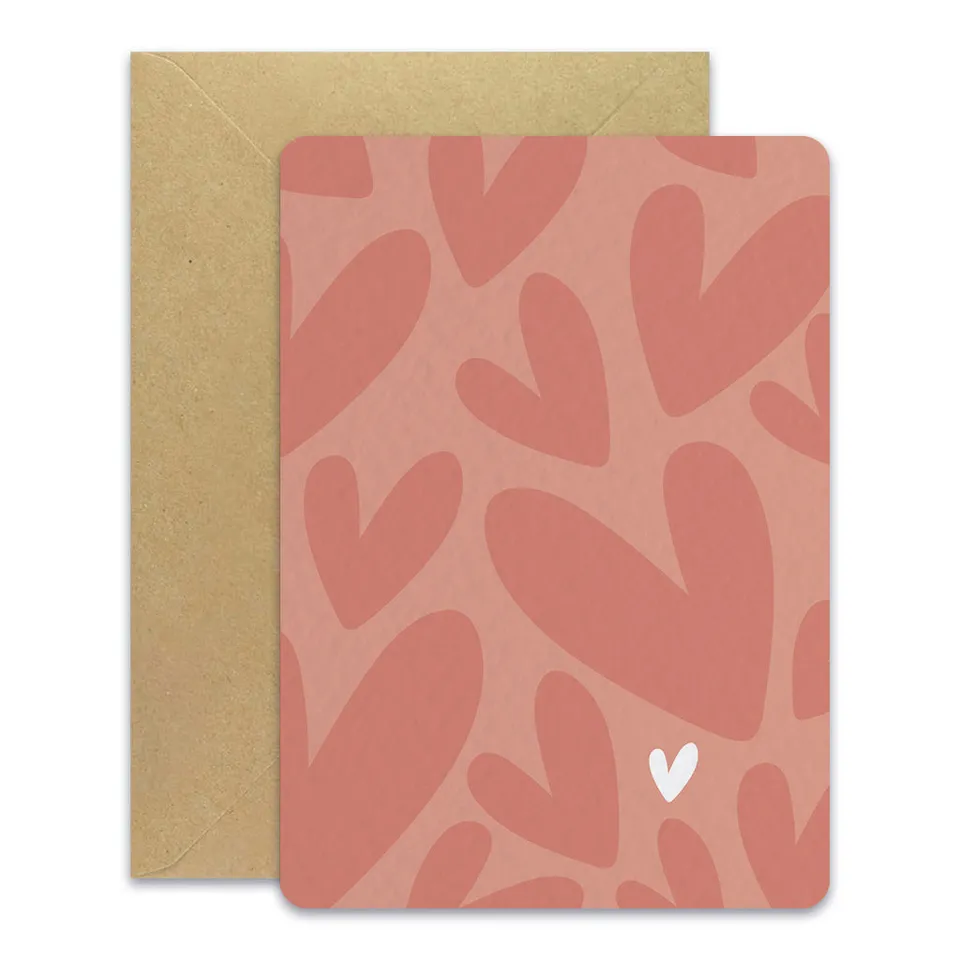 maison-joliette-coeurs-rose-postkarte-a6-herzen-mit-umschlag image 1