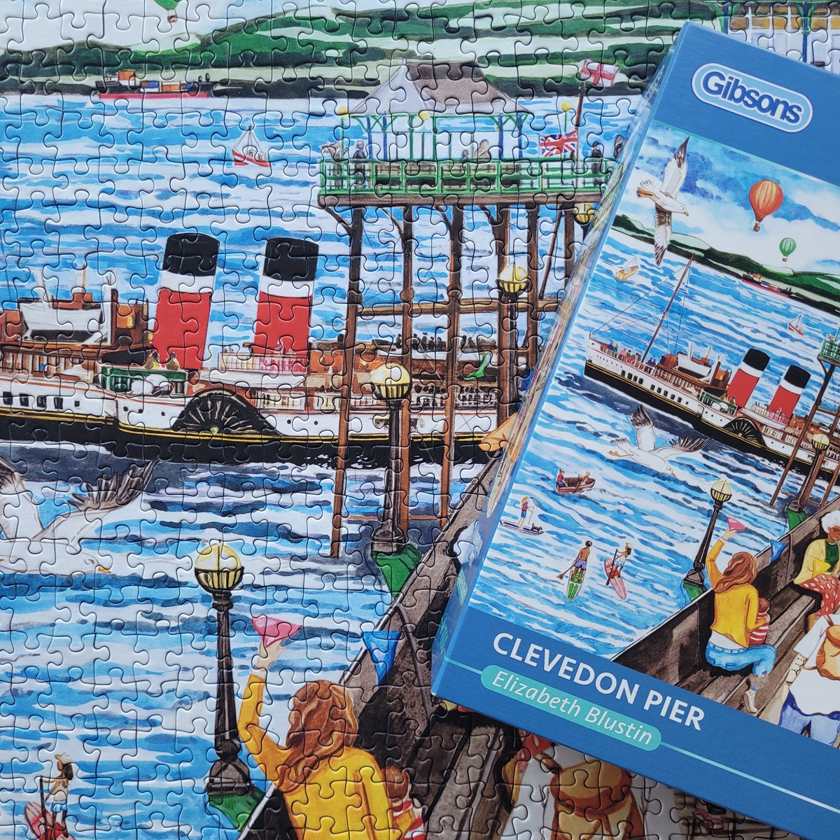 gibsons-traditional-clevedon-pier-puzzle-1000-teile-meer image 8